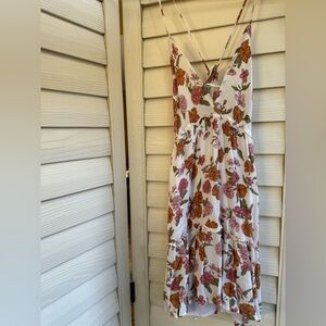 Floral Mini Flowy Dress with Strappy Back
